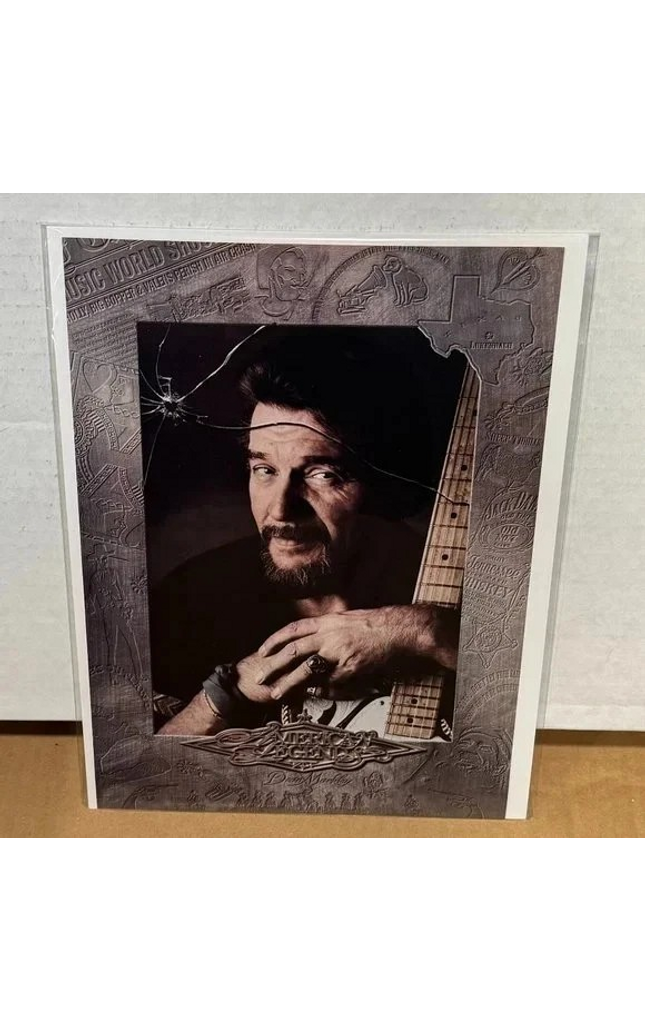 Waylon Jennings - Dean Markley Strings - 1995 Print Advertisement