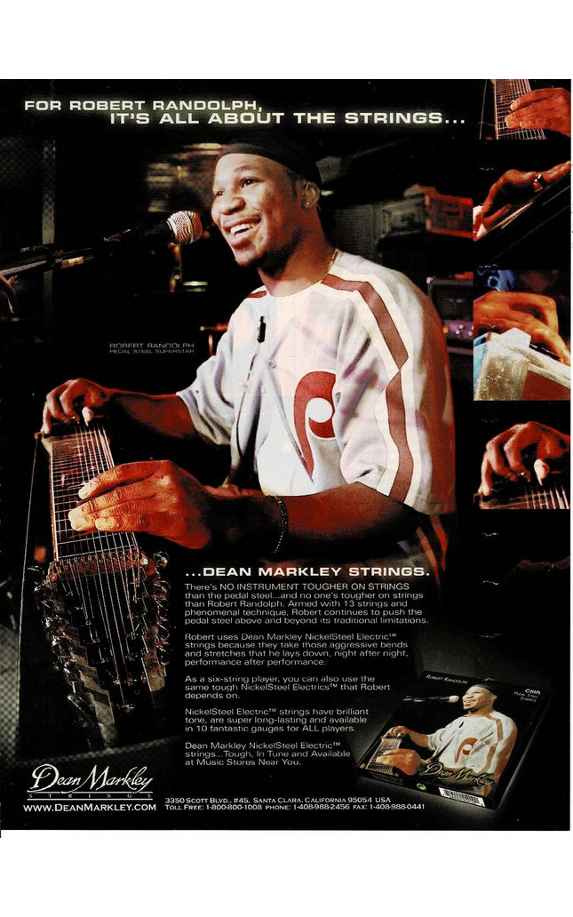 Dean Markley Strings - Robert Randolph - 2006 Print Advertisement