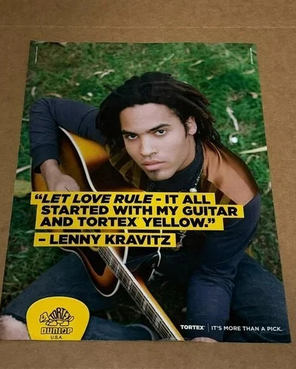 Lenny Kravitz - Dunlop Tortex - 2018 Print Advertisement