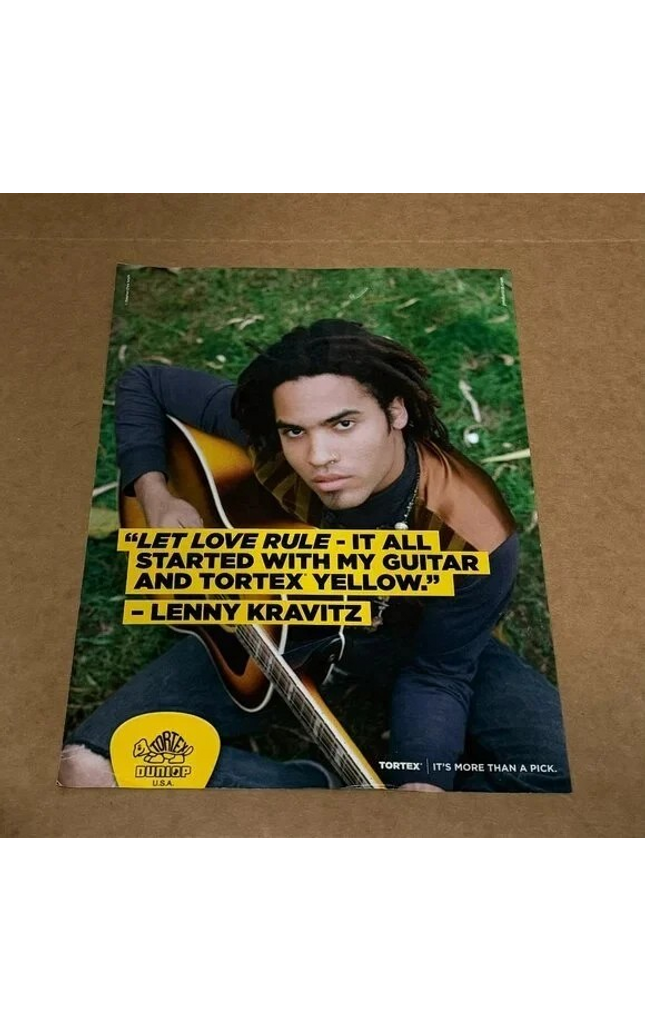Lenny Kravitz - Dunlop Tortex - 2018 Print Advertisement