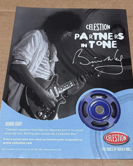 Brian May of Queen - CELESTION SPEAKERS - 2005 Print Advertisement