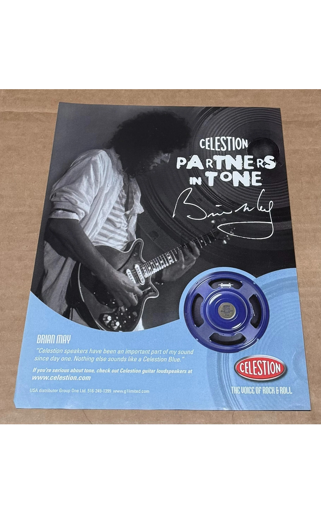 Brian May of Queen - CELESTION SPEAKERS - 2005 Print Advertisement