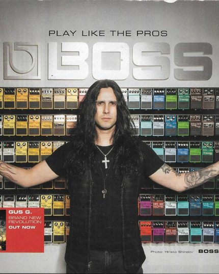 BOSS PEDALS - GUS G. - 2015 Print Advertisement