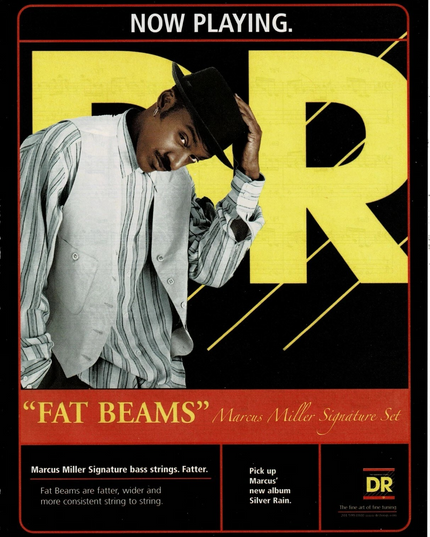 DR Strings - Fat Beams - MARCUS MILLER - 2005 Print Advertisement