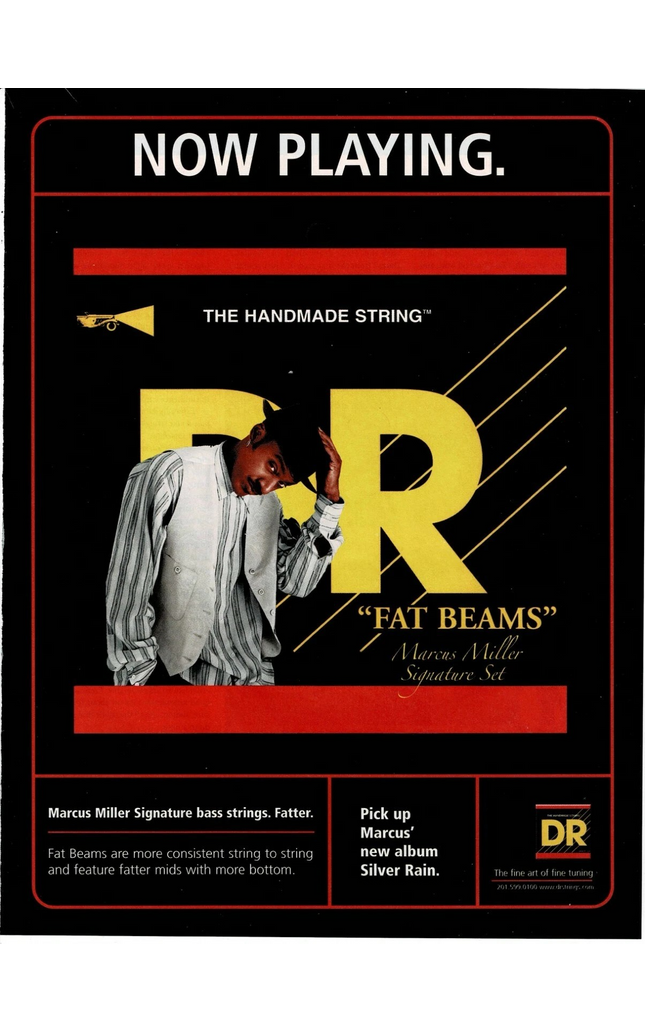 DR Strings - MARCUS MILLER - 2005 Print Advertisement