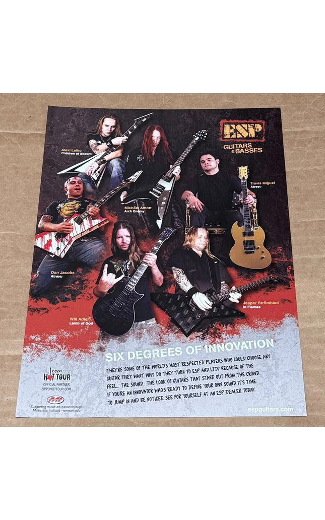 ESP GUITARS - ALEXI LAIHO / WILL ADLER / MICHAEL AMOTT / JACOBS - 2006 Print Ad