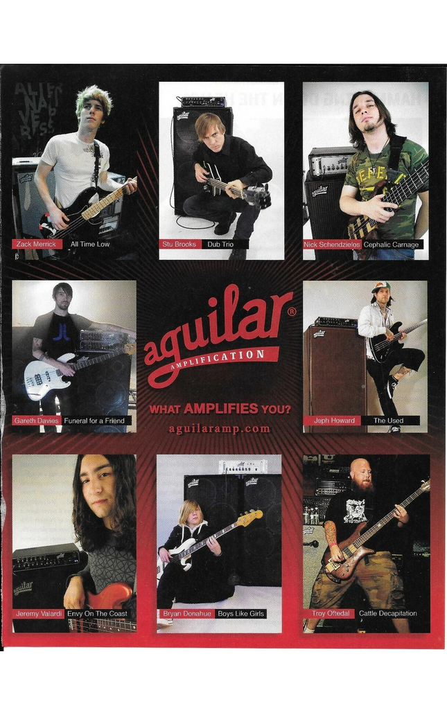 AGUILAR AMPS - Merrick / Brooks / Donahue / Valardi / Davies - 2008 Print Ad