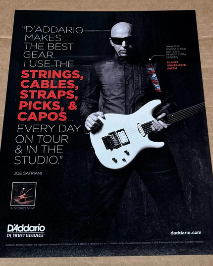 D'Addario Strings - JOE SATRIANI - 2014 Print Advertisement