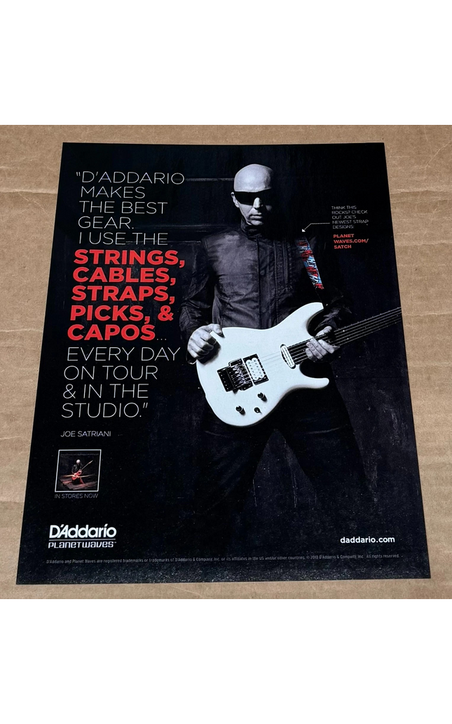 D'Addario Strings - JOE SATRIANI - 2014 Print Advertisement