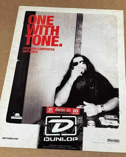 Stephen Carpenter of Deftones - Dunlop - 2010 Print Advertisement