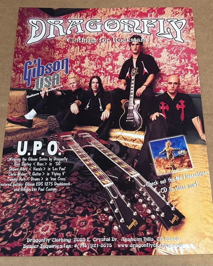 U.P.O. - DRAGONFLY CLOTHING - 2000 - Music Print Advertisement