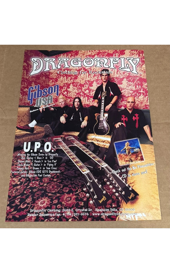 U.P.O. - DRAGONFLY CLOTHING - 2000 - Music Print Advertisement