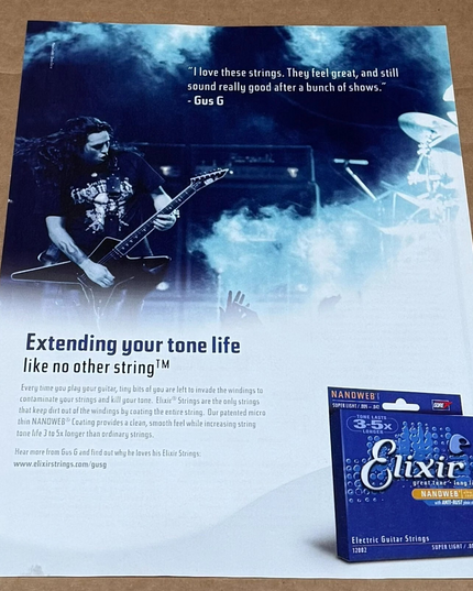 GUS G - Elixir Strings - 2010 Print Advertisement