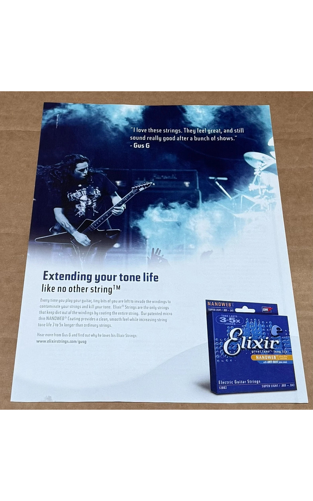 GUS G - Elixir Strings - 2010 Print Advertisement