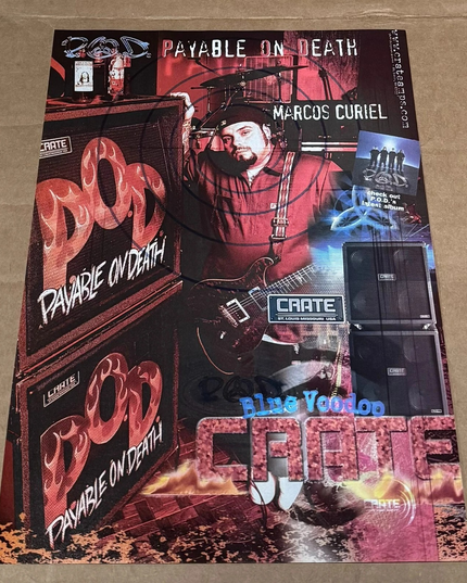 CRATE AMPS - MARCOS CURIEL of P.O.D. - Payable On Death - 2002 Print Ad