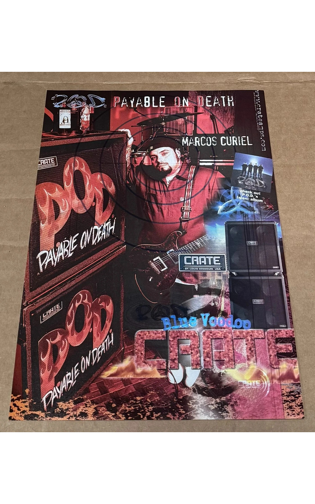 CRATE AMPS - MARCOS CURIEL of P.O.D. - Payable On Death - 2002 Print Ad