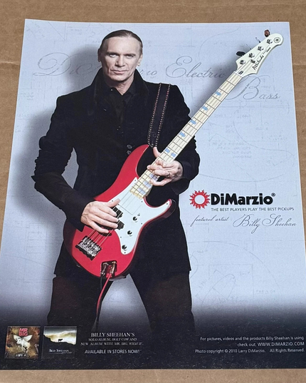 DiMarzio Pickups - BILLY SHEEHAN - 2011 Print Advertisement