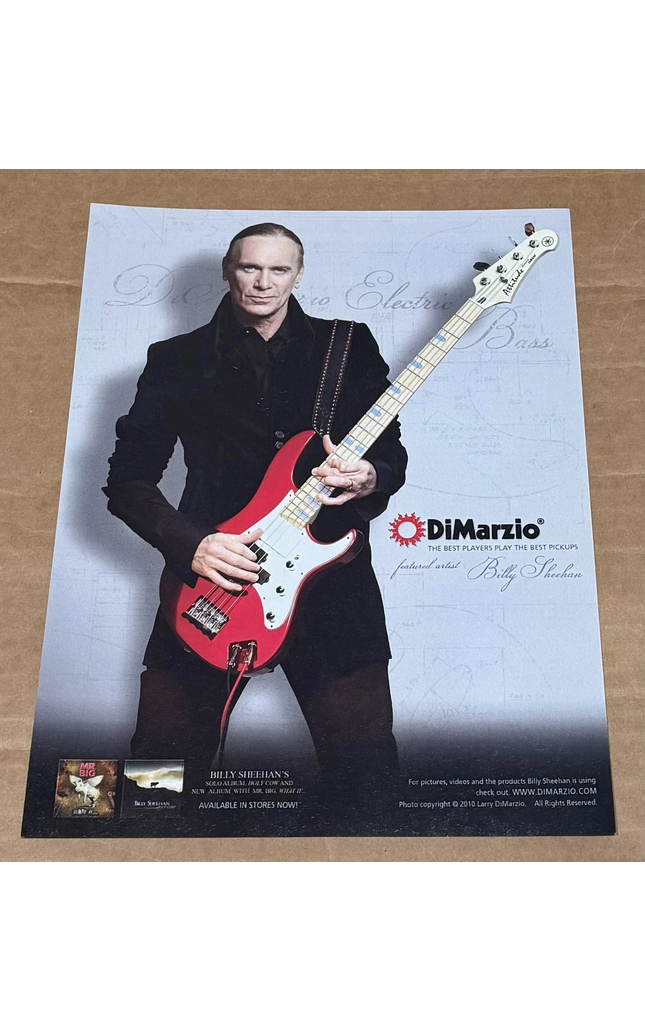 DiMarzio Pickups - BILLY SHEEHAN - 2011 Print Advertisement