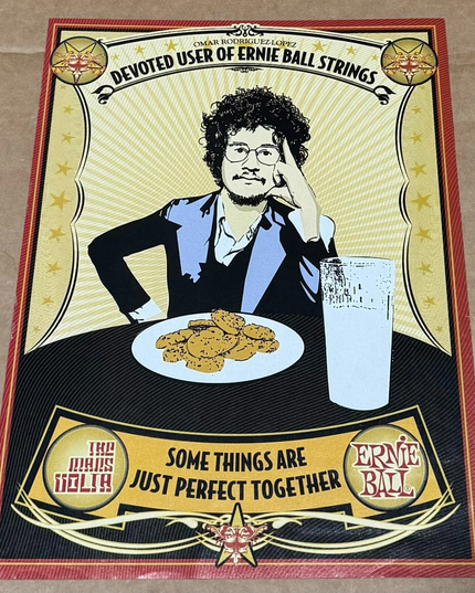 OMAR RODRIGUEZ-LOPEZ - Ernie Ball - 2008 Print Advertisement