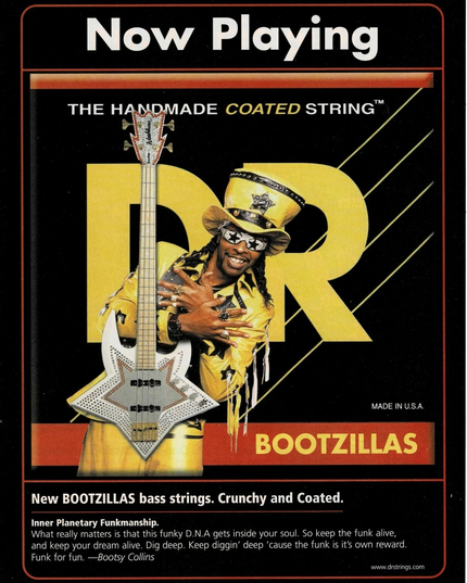 BOOTSY COLLINS - DR Strings - Print Advertisement