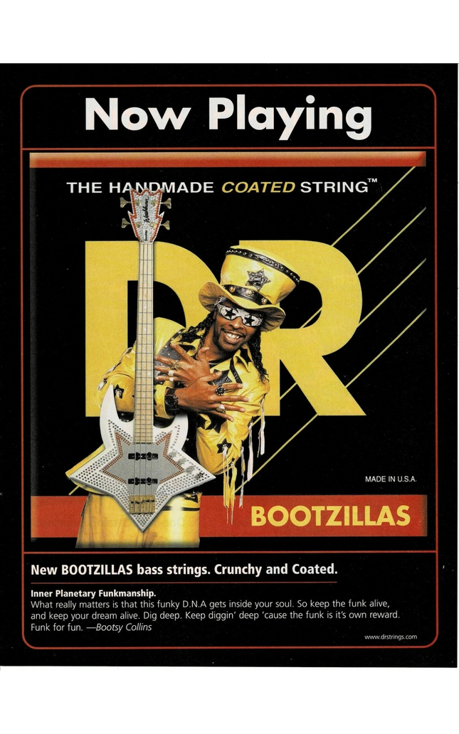 BOOTSY COLLINS - DR Strings - Print Advertisement