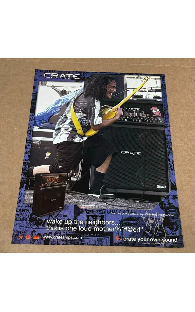 STAN LEE of THE DICKIES - CRATE VOODOO AMPS - 2004 Print Advertisement