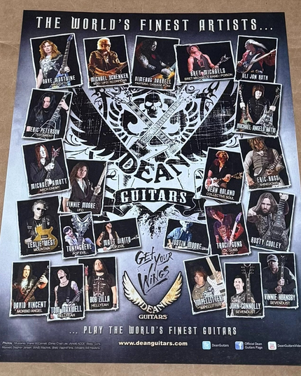 Dimebag / West / Amott / Guns / Mustaine - DEAN GUITARS - 2010 Print Ad