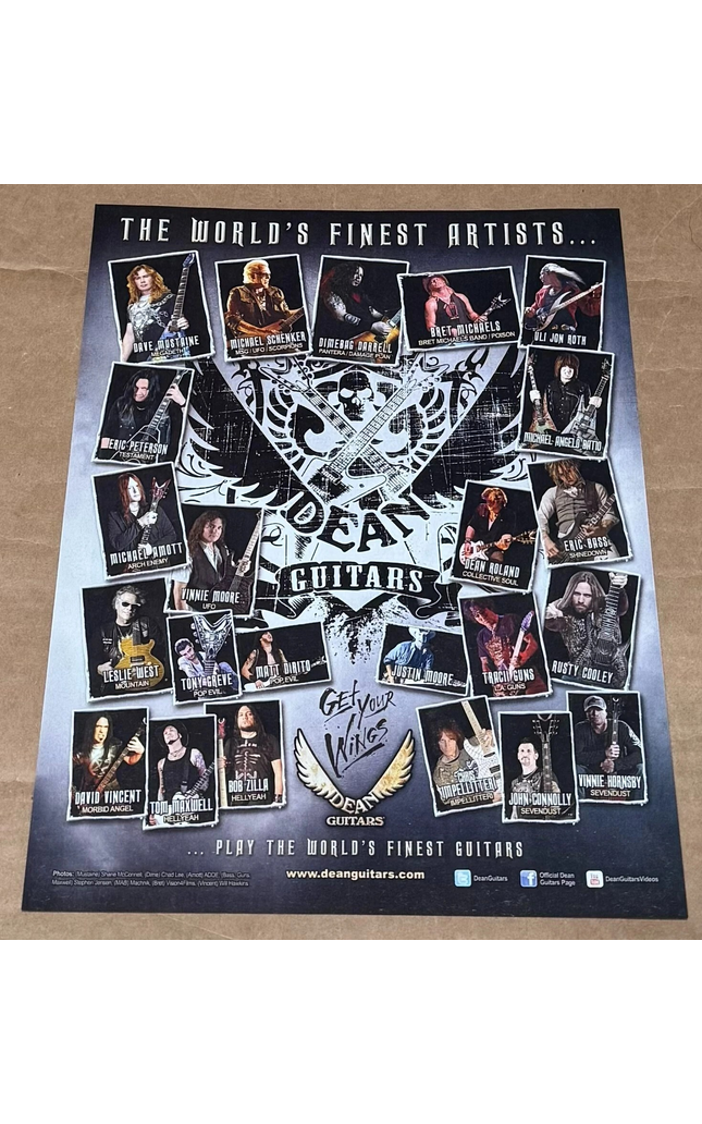 Dimebag / West / Amott / Guns / Mustaine - DEAN GUITARS - 2010 Print Ad