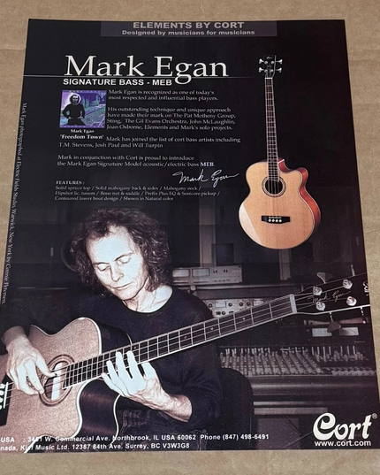Cort Guitars - MARK EGAN - MEB - 2003 Print Ad