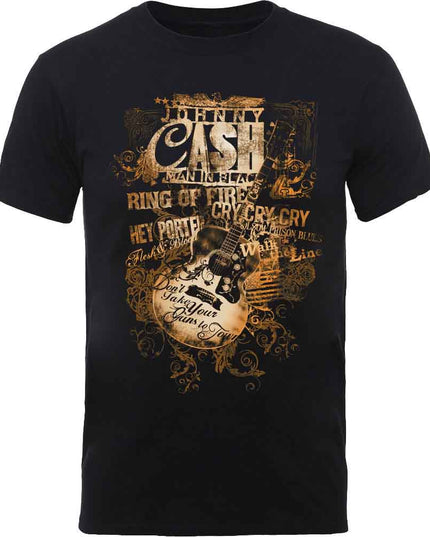 Johnny Cash Guitar Song Titles [T-Shirt]