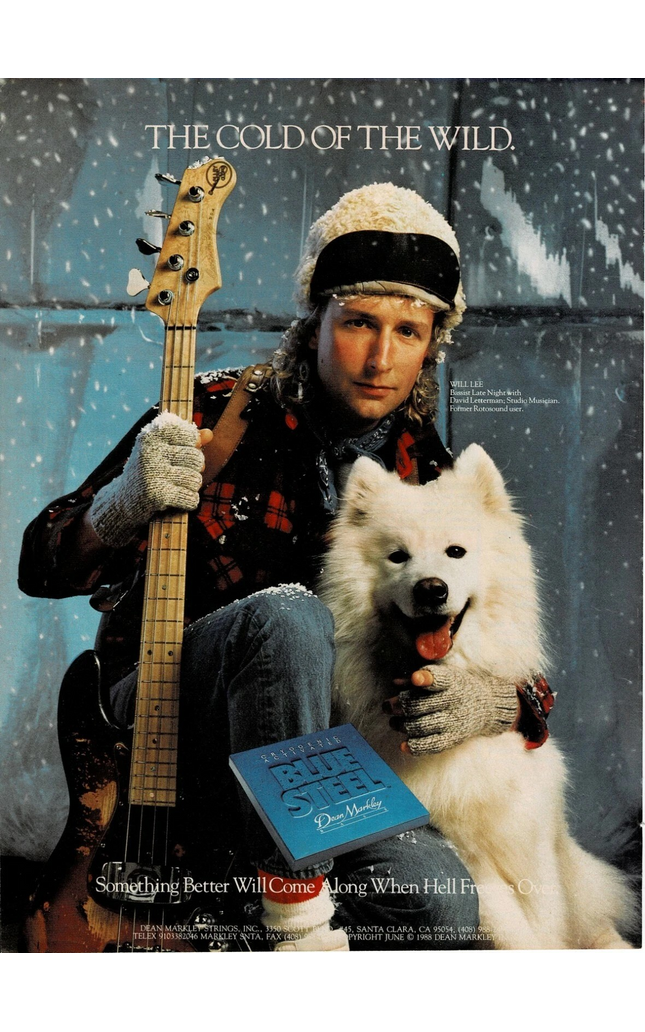 Dean Markley Strings - Will Lee - 1988 Print Advertisement