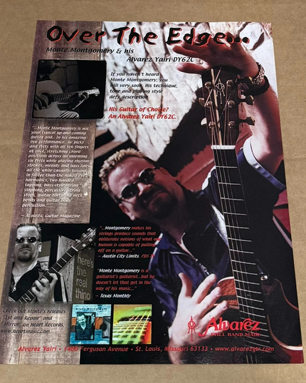 ALVAREZ-YAIRI GUITARS - MONTE MONTGOMERY - 2000 Print Advertisement