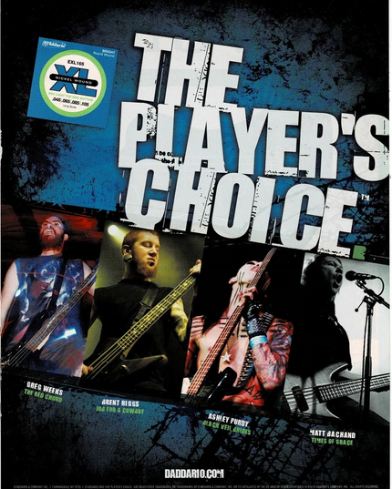 D'Addario Strings - GREG WEEKS / BRENT RIGGS / PURDY / BACHAND - 2012 Print Ad