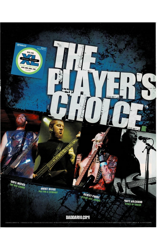 D'Addario Strings - GREG WEEKS / BRENT RIGGS / PURDY / BACHAND - 2012 Print Ad