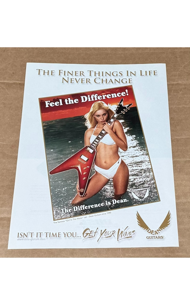 DEAN GUITARS - FEEL THE DIFFERENCE - Girl in the Water - 2007 Print Ad