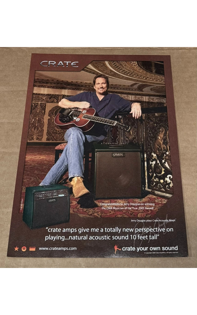 JERRY DOUGLAS - CRATE AMPS - 2005 Print Advertisement