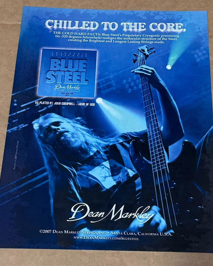 John Campbell of Lamb Of God - Dean Markley Strings - 2007 Print Advertisement