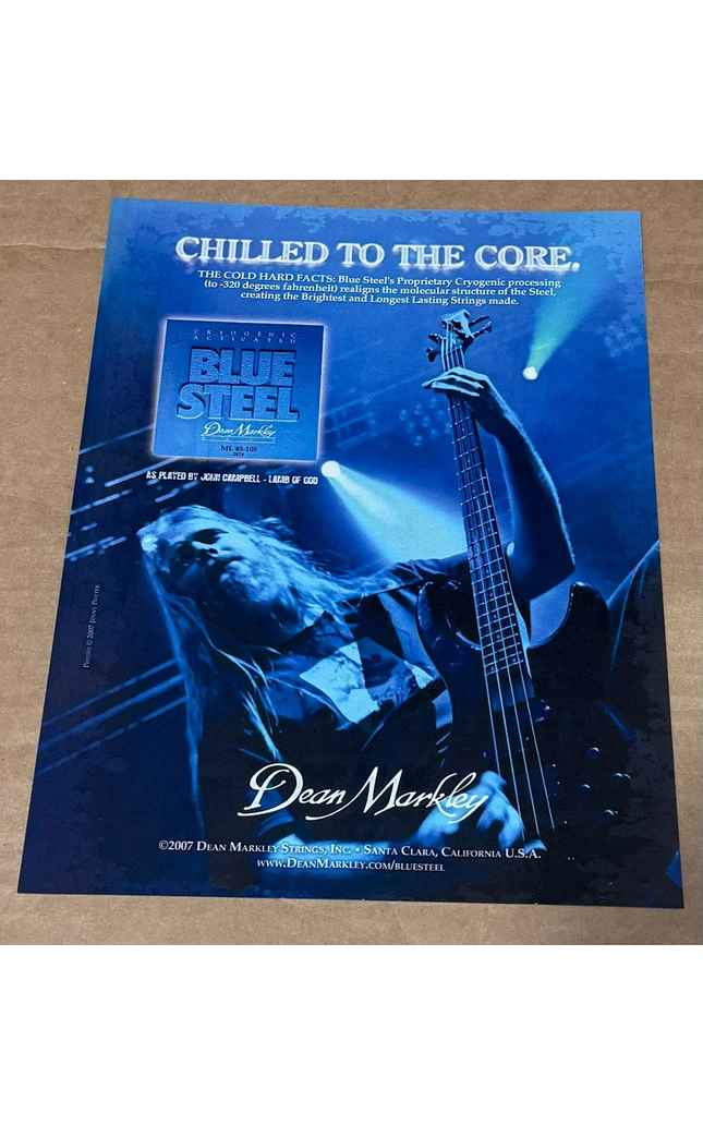 John Campbell of Lamb Of God - Dean Markley Strings - 2007 Print Advertisement
