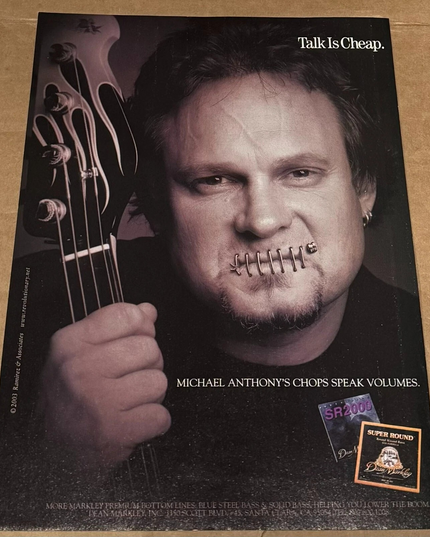 Michael Anthony of Van Halen - Dean Markley - 2003 Print Advertisement