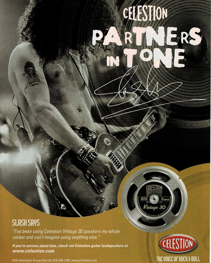 CELESTION SPEAKERS - SLASH - 2007 Print Advertisement