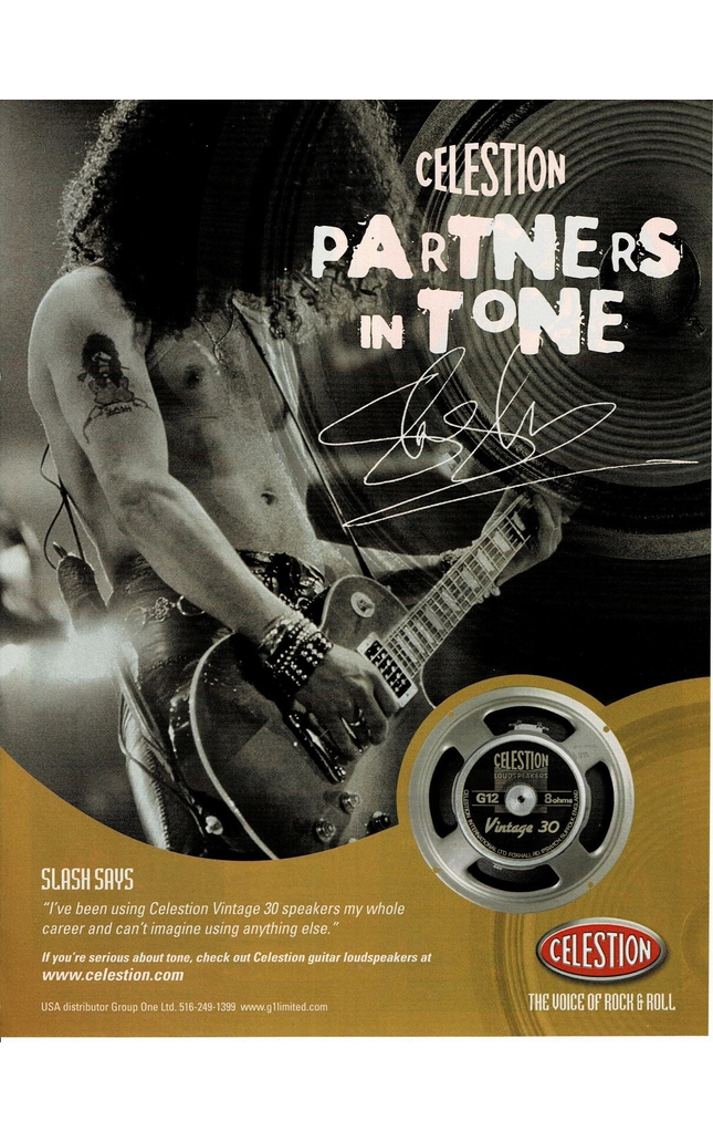 CELESTION SPEAKERS - SLASH - 2007 Print Advertisement