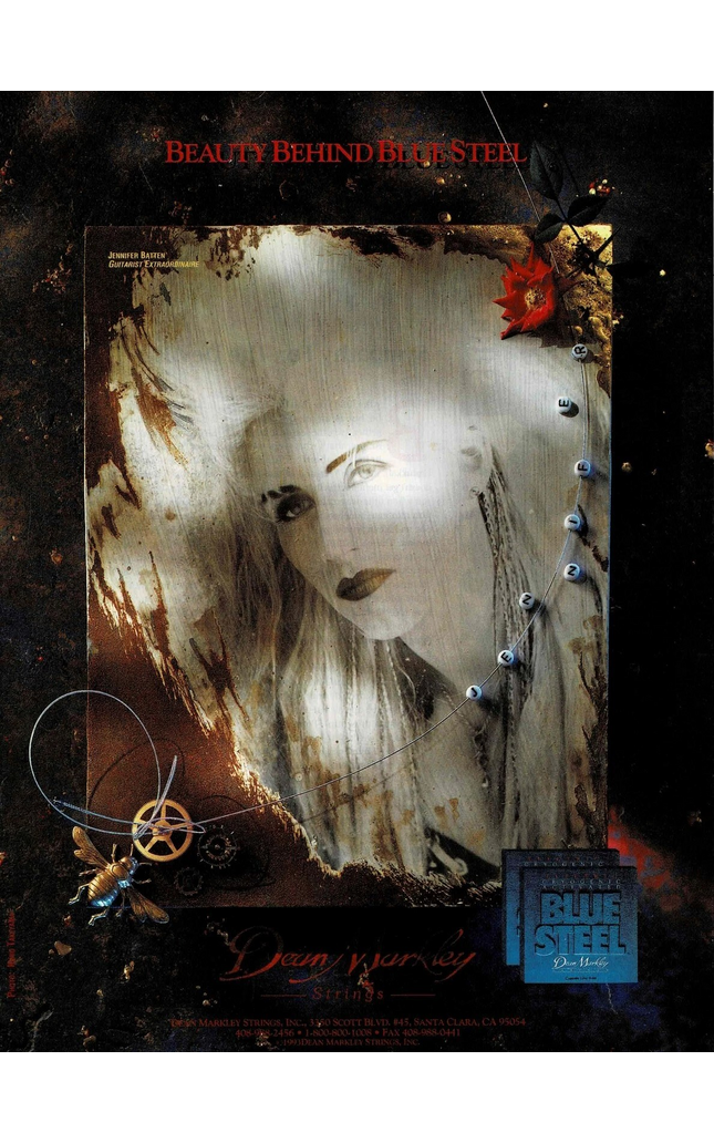 Jennifer Batten - Dean Markley - 1993 Print Advertisement