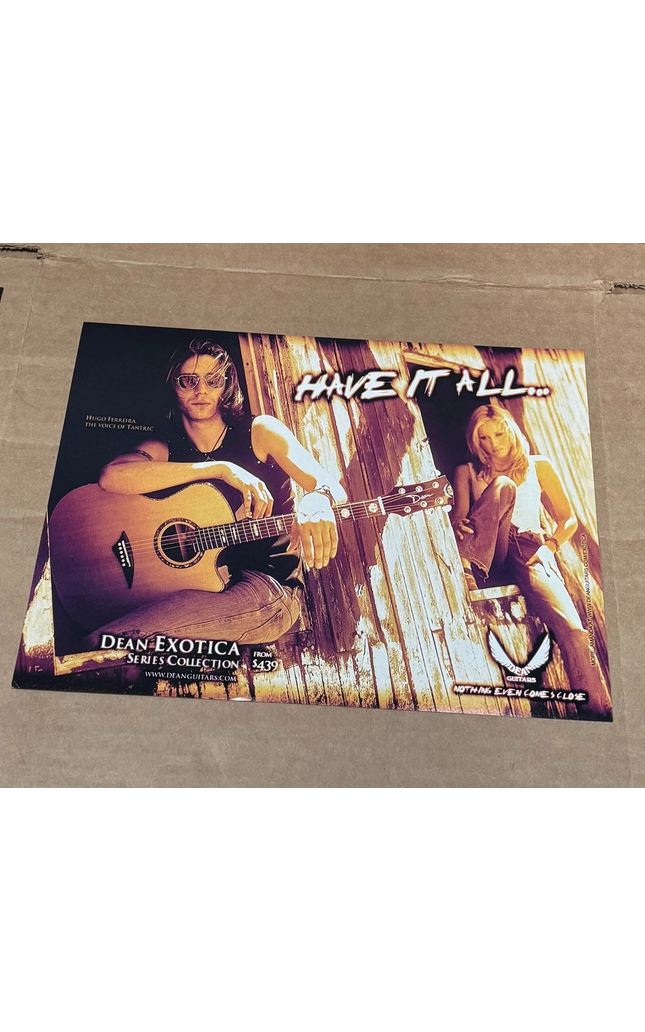 HUGO FERREIRA of TANTRIC - DEAN GUITARS - 2003 Print Ad