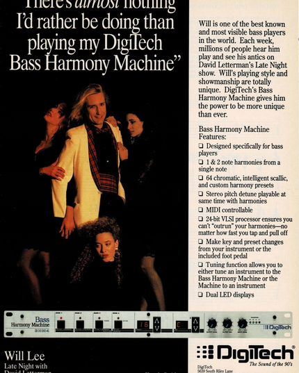 Will Lee - DigiTech - 1990 Print Advertisement