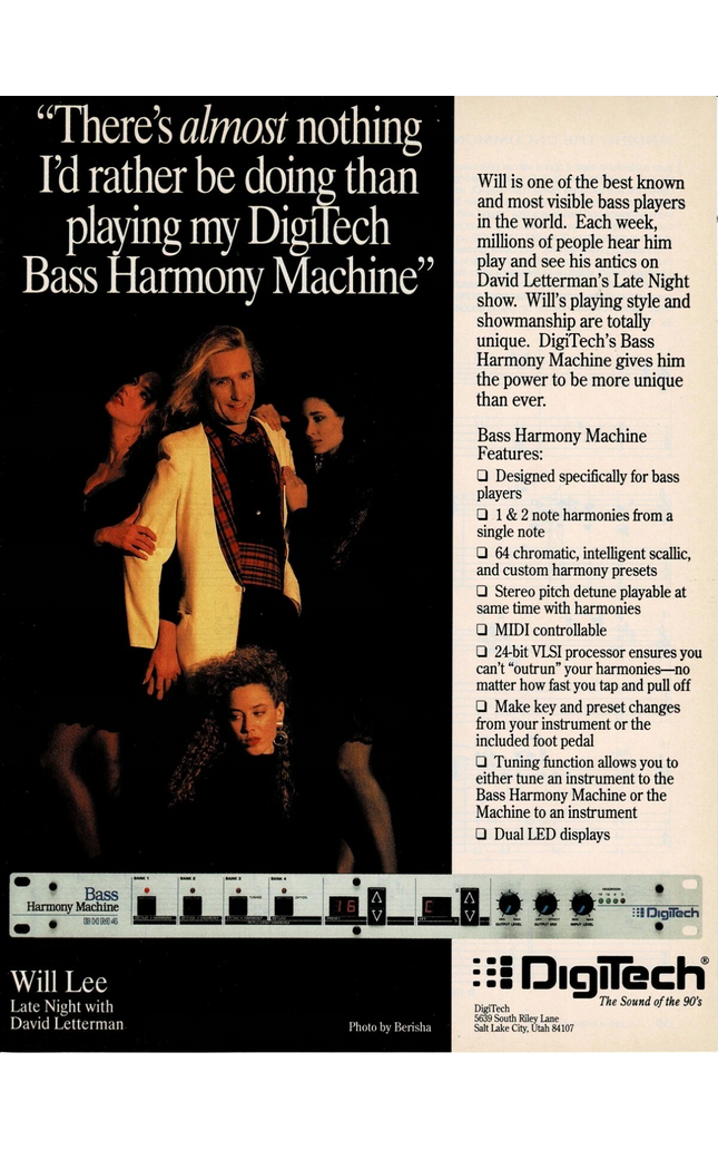 Will Lee - DigiTech - 1990 Print Advertisement