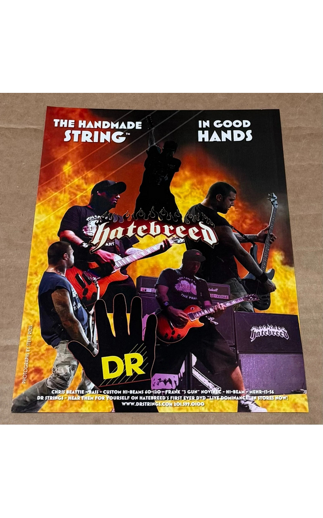 HATEBREED - CHRIS BEATTIE & FRANK NOVINEC - DR Strings - 2008 Print Ad
