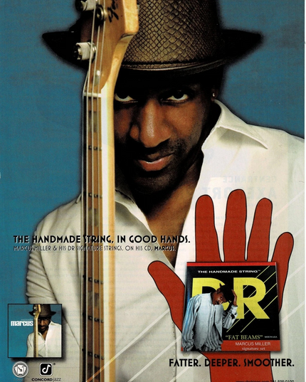 MARCUS MILLER - DR Strings - 2009 Print Advertisement