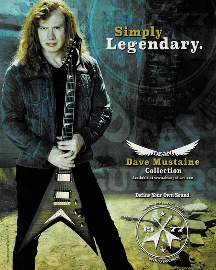 DAVE MUSTAINE of MEGADETH - DEAN GUITARS - 2015 Print Ad