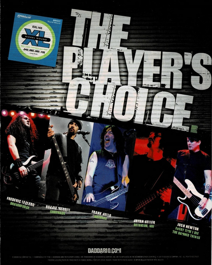D'Addario Strings - LECLERQ / MERRILL / BELLO / BELLER / NEWTON - 2011 Print Ad