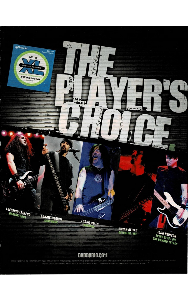 D'Addario Strings - LECLERQ / MERRILL / BELLO / BELLER / NEWTON - 2011 Print Ad